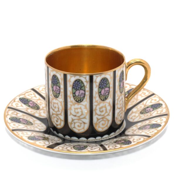 Porcelánový šálek s podšálkem, Art Deco